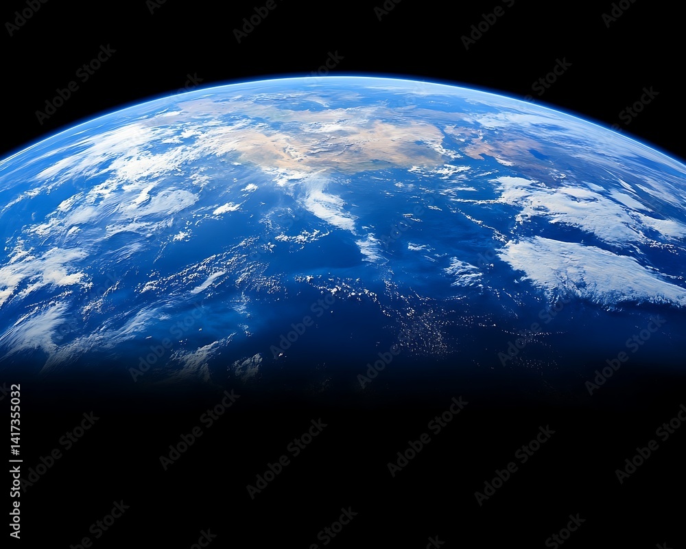 A beautiful view of our planet Earth from space A beautiful view of our planet Earth from space