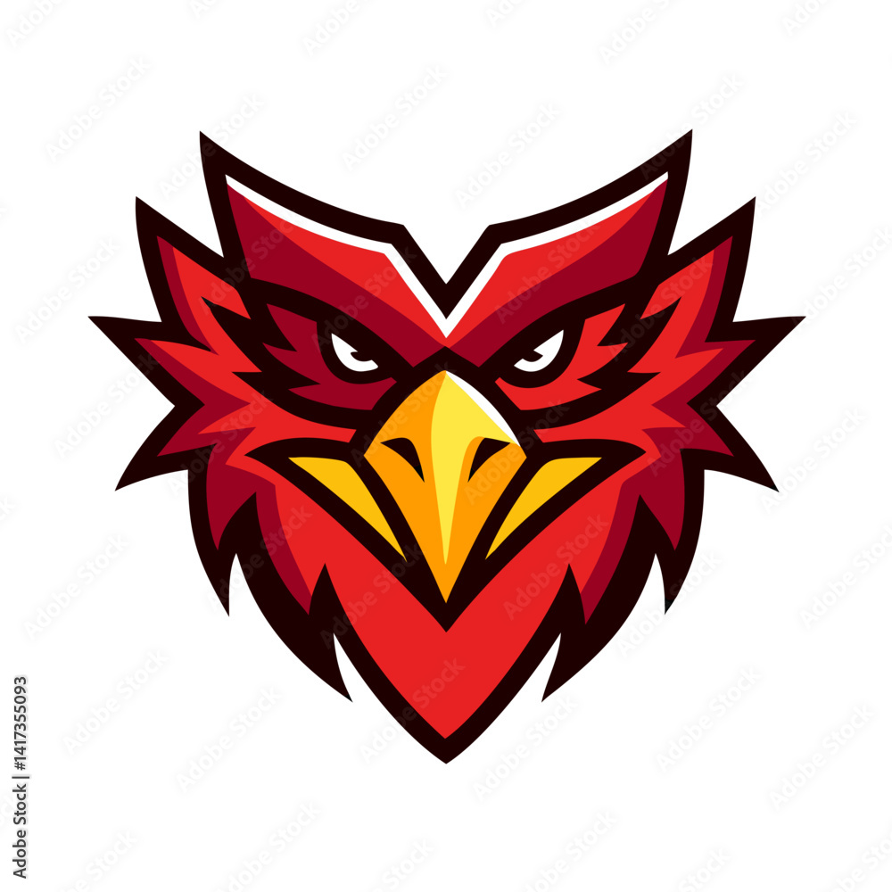 This is a bold and fierce bird for sports teams, clubs, gaming avatars, or merchandise branding and logo. This is a bold and fierce bird for sports teams, clubs, gaming avatars, or merchandise branding and logo.
