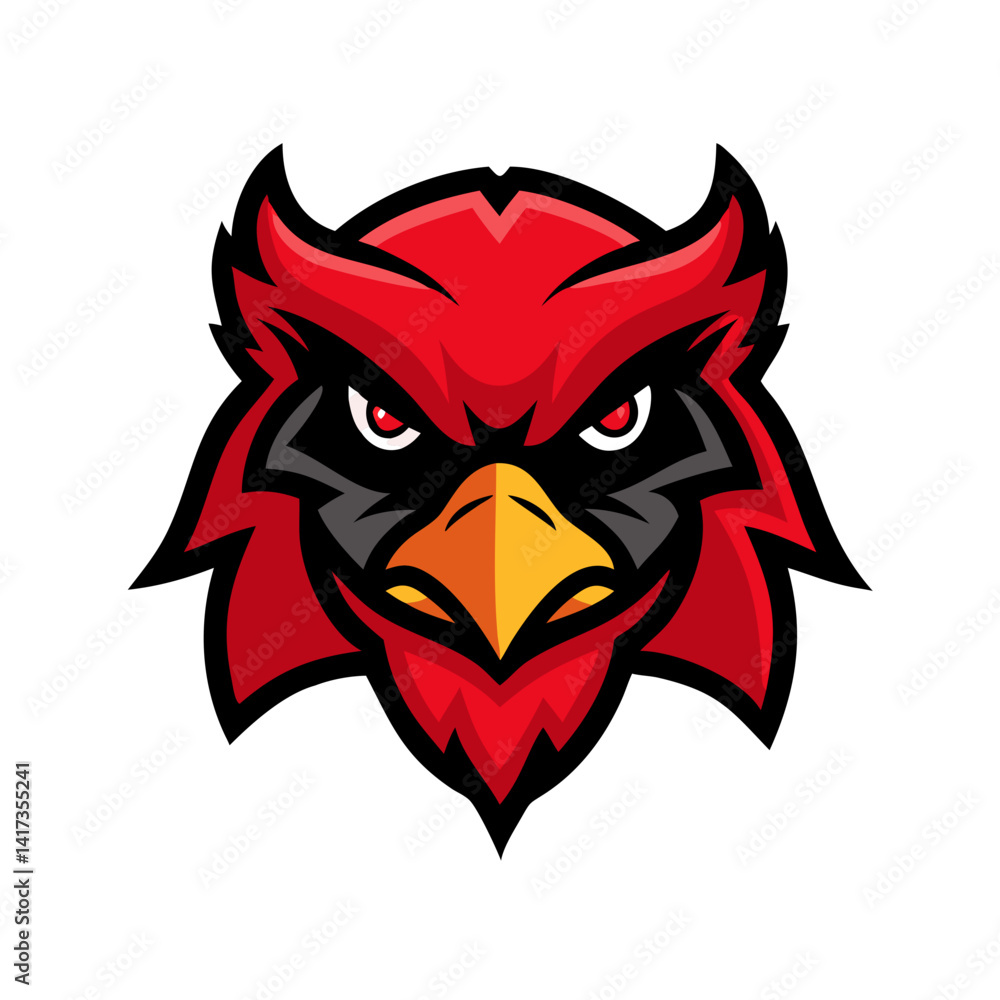 This is a bold and fierce bird for sports teams, clubs, gaming avatars, or merchandise branding and logo. This is a bold and fierce bird for sports teams, clubs, gaming avatars, or merchandise branding and logo.