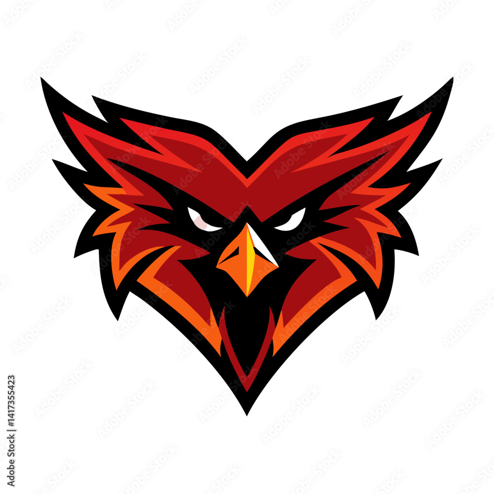 Fototapeta premium This is a bold and fierce bird for sports teams, clubs, gaming avatars, or merchandise branding and logo.