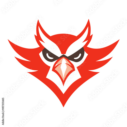 This is a bold and fierce bird  for sports teams, clubs, gaming avatars, or merchandise branding and logo.