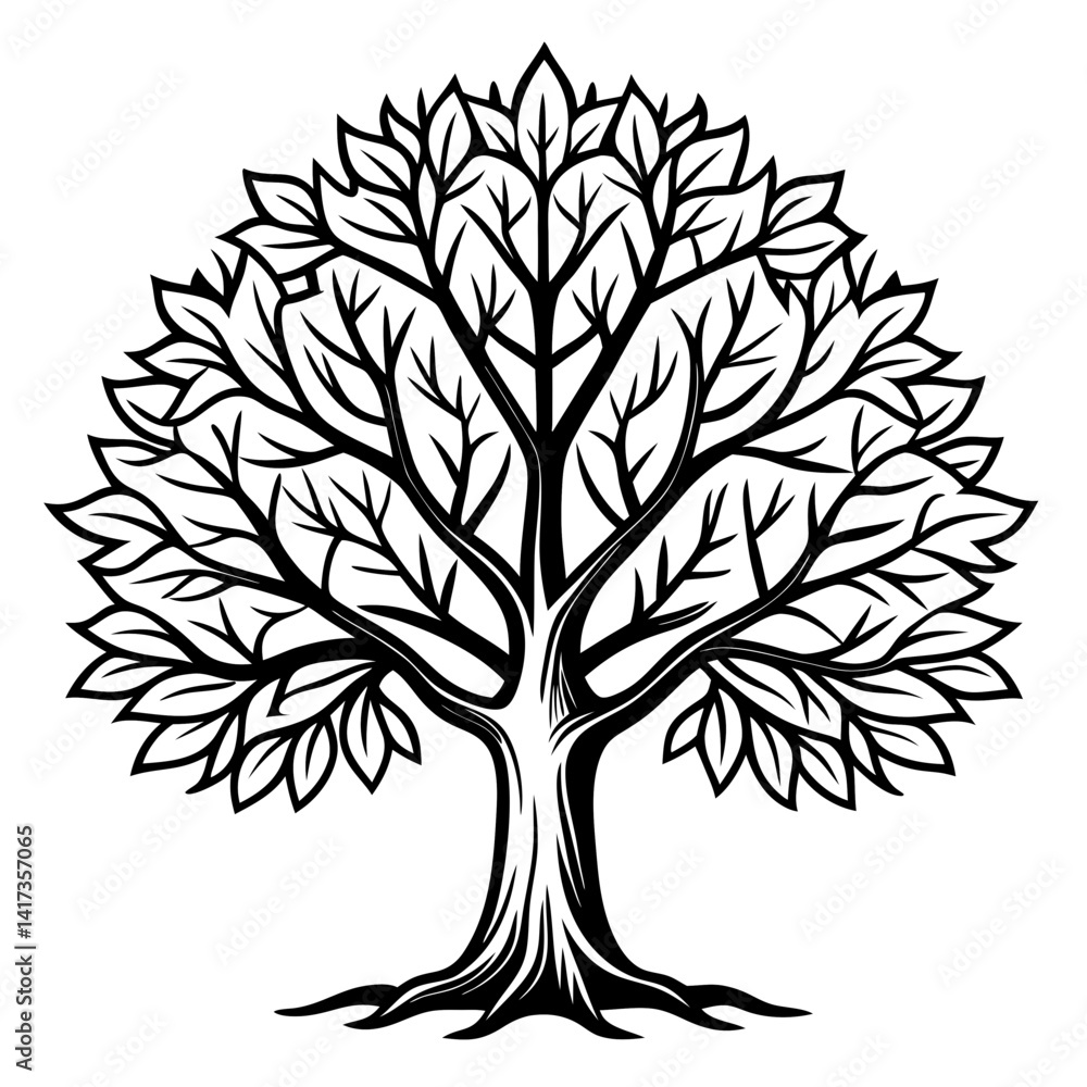 Obraz premium Charming Silver Maple Tree Graphic