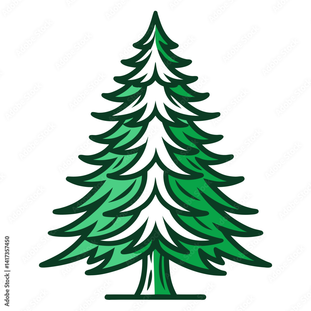 Creative Spruce Tree Bold Artwork Creative Spruce Tree Bold Artwork
