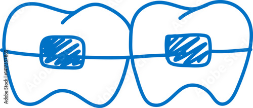 Braces Doodle Dental Care Clinic Outline