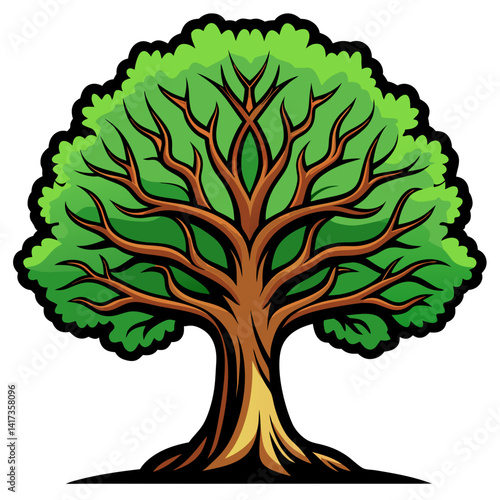  Stylish Sycamore Tree Design with Strong Outlines