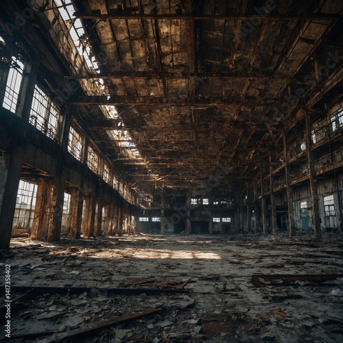 Wallpaper Mural Abandoned Factory Interior Torontodigital.ca