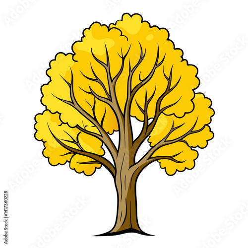  Creative Illustration of Yellow Poplar Tree