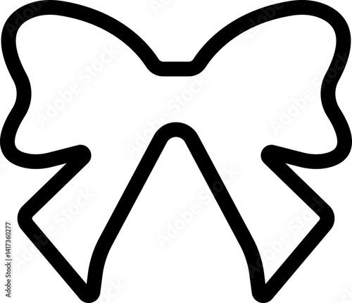 Bow tie icon. Vector for apps or website Isolated on transparent background bow ribbon element