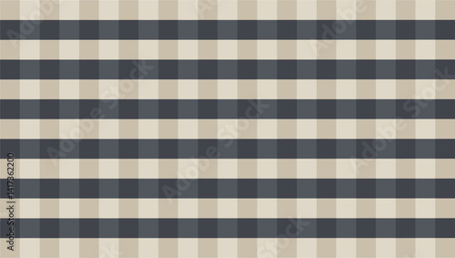 Gingham pastel wallpaper backgrounds highlight furniture and accessories with subtle charm.