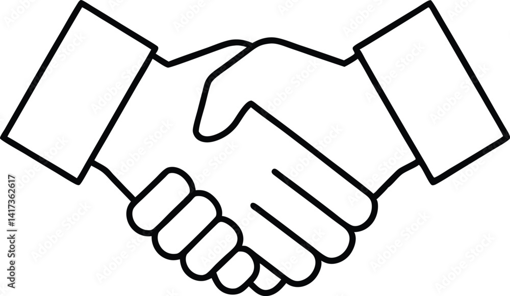 Hand Shake line art vector, Hand Shake silhouette Vector, Handshake icon. Vector illustration Hand Shake line art vector, Hand Shake silhouette Vector, Handshake icon. Vector illustration