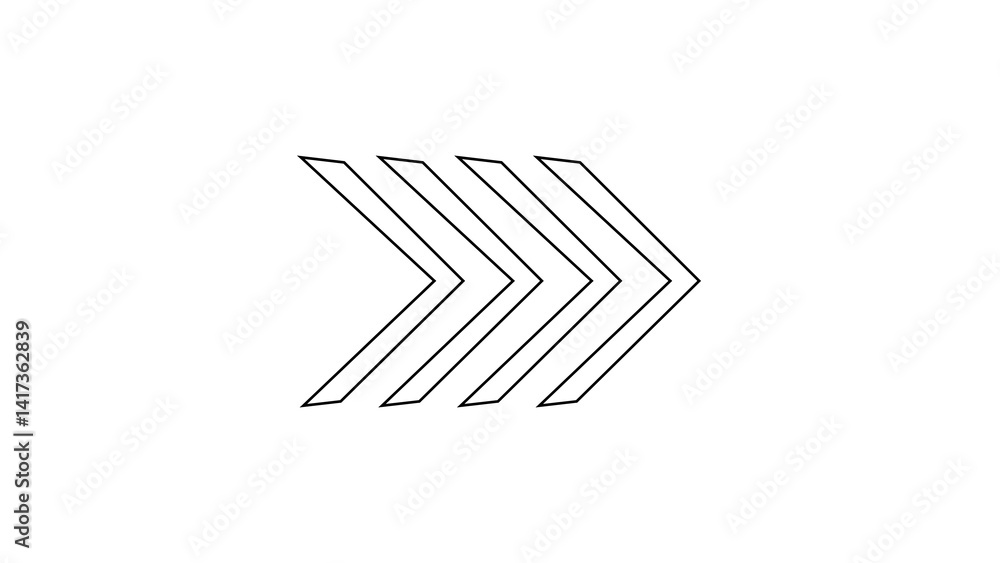 Arrow direction concept icon,right side direction arrows isolated on a white background. Arrow direction concept icon,right side direction arrows isolated on a white background.