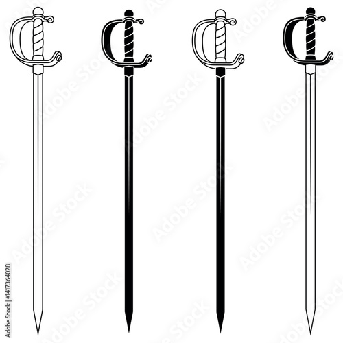 Spanish rapier with bow hilt