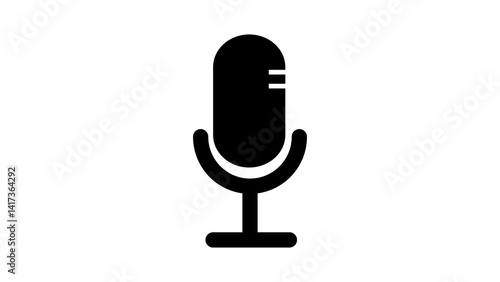 neon glowing microphone icon voice recording and podcast mic microphone button icon isolated with a black background.