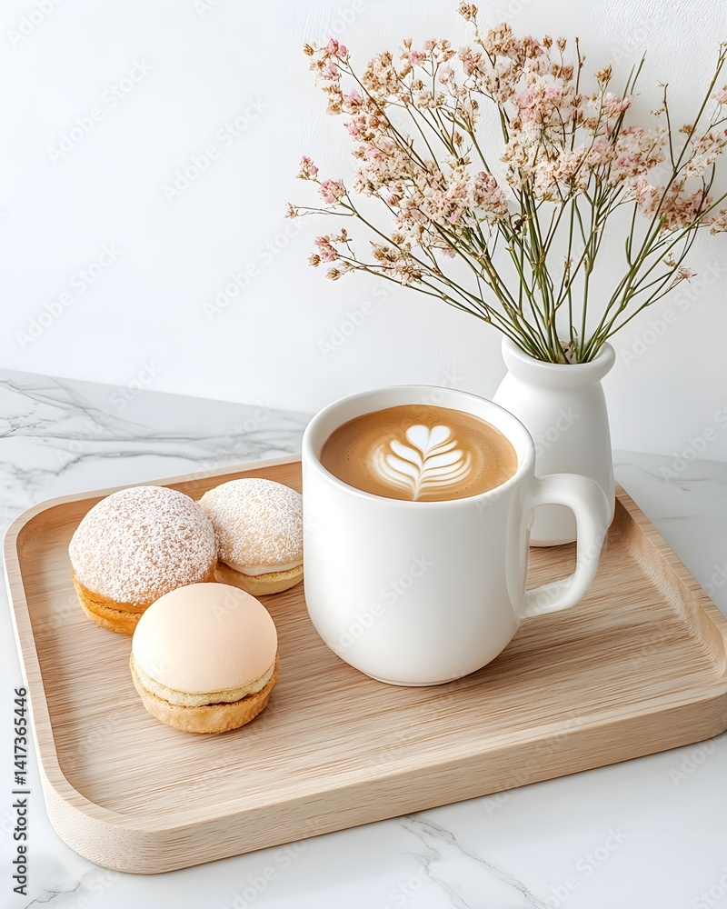 A refined Japanese dessert artfully served alongside hand-drip coffee, capturing minimalism, tradition, and culinary harmony in a serene setting.