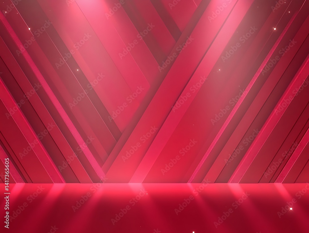 Abstract red geometric background with dramatic lighting effects present Abstract red geometric background with dramatic lighting effects present