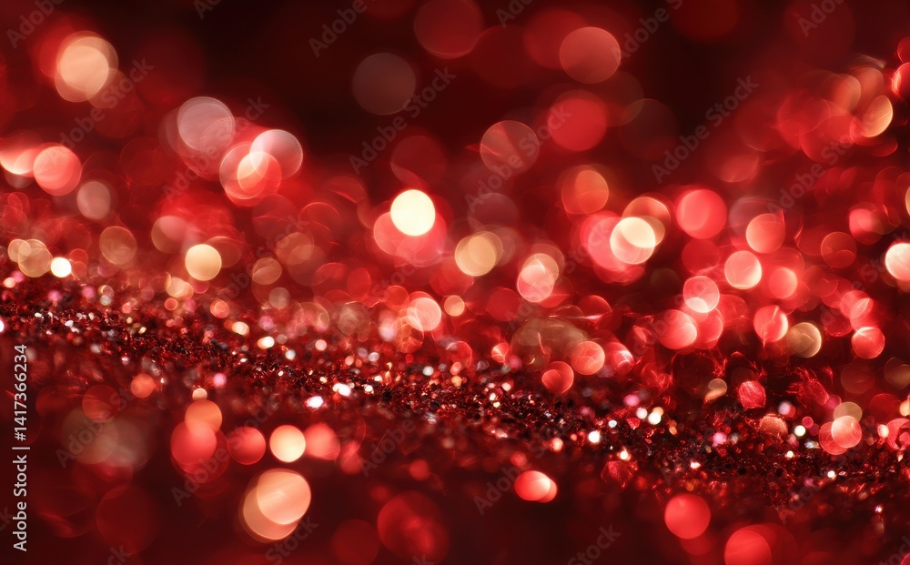 Red glitter bokeh background. Sparkling texture with blurred lights. Perfect for holiday or romantic designs. Red glitter bokeh background. Sparkling texture with blurred lights. Perfect for holiday or romantic designs.