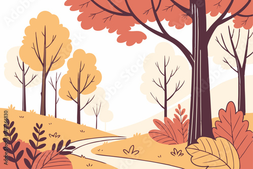 autumn landscape with trees