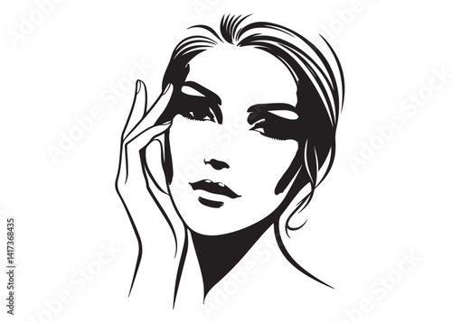 Beauty woman face silhouette logo vector, black beautiful woman face logo icon, woman girl face logo, silhouette of a woman's face vector logo on a white background	