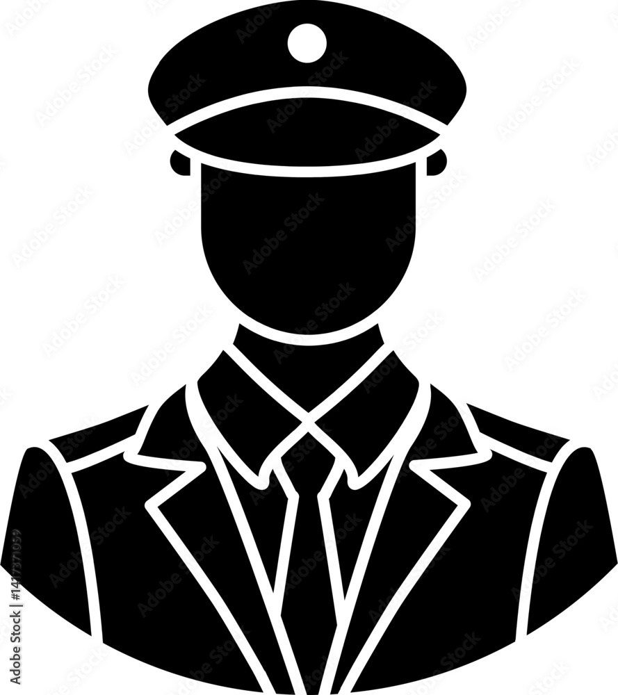 Waiter Vector Icon Stock Illustration Waiter Vector Icon Stock Illustration