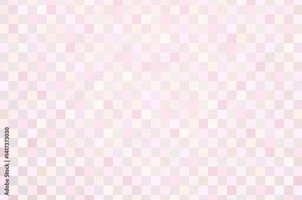 Japanese washi paper background with checkered pattern illustration. Japanese paper texture with modern pastel gradation latticework pattern. Japanese washi paper background with checkered pattern illustration. Japanese paper texture with modern pastel gradation latticework pattern.