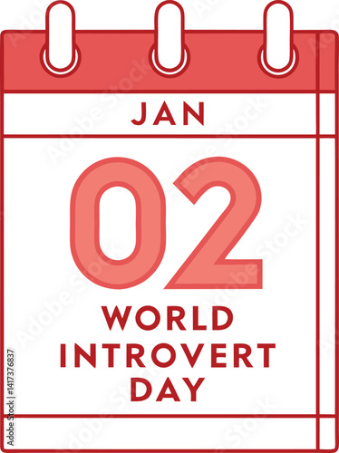 January 2nd: A Simple, Bold Graphic for World Introvert Day