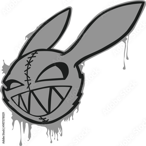 mad bunny angry vector