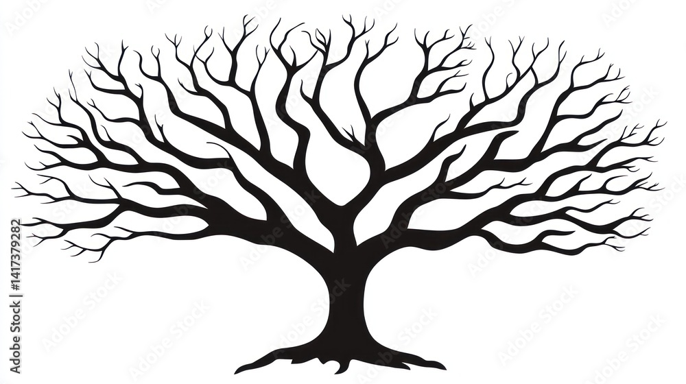 Obraz premium Bare tree silhouette