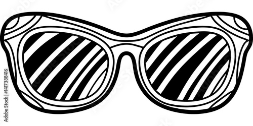 Gafas de sol de dibujos animados retro que reflejan las tendencias de la moda de los años 60 y 70, con colores vibrantes y formas únicas, accesorio nostálgico para el estilo vintage.