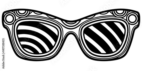 Gafas de sol de dibujos animados retro que reflejan las tendencias de la moda de los años 60 y 70, con colores vibrantes y formas únicas, accesorio nostálgico para el estilo vintage.