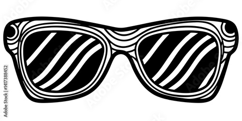 Gafas de sol de dibujos animados retro que reflejan las tendencias de la moda de los años 60 y 70, con colores vibrantes y formas únicas, accesorio nostálgico para el estilo vintage.