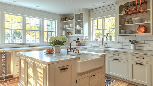 Light and airy kitchen island