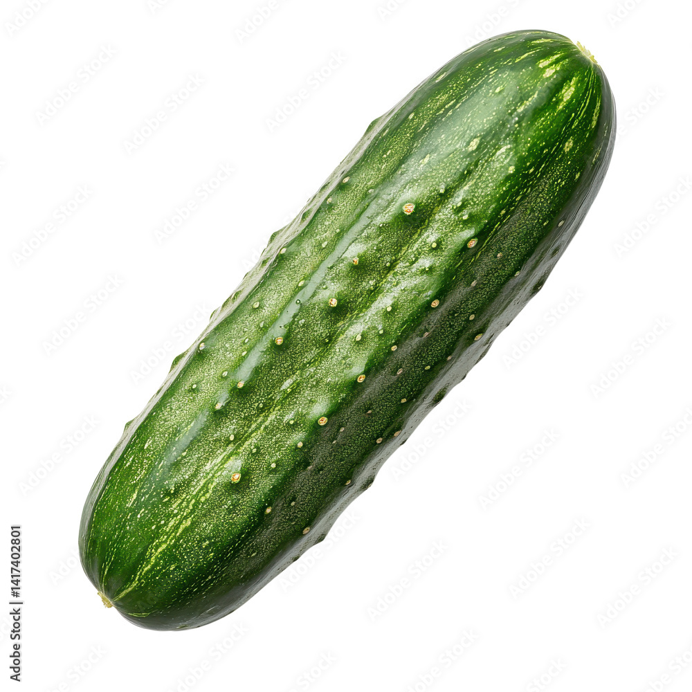 Fresh Green Cucumber Isolated on White Background for Healthy Eating and Culinary Uses in Cooking and Salads Fresh Green Cucumber Isolated on White Background for Healthy Eating and Culinary Uses in Cooking and Salads