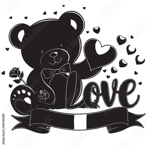Sweet Love A Valentine Teddy Bear Design
