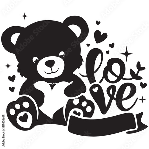 Sweet Love A Valentine Teddy Bear Design