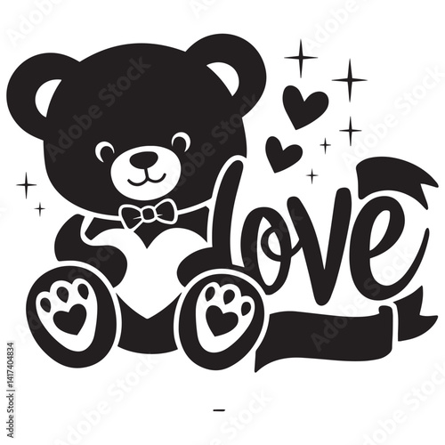 Sweet Love A Valentine Teddy Bear Design