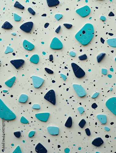 blue tone terrazzo  texture background 1
