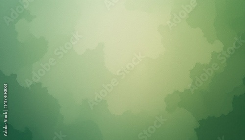 Abstract green landscape nature scene digital art calm environment wide viewpoint tranquil concept for relaxation
