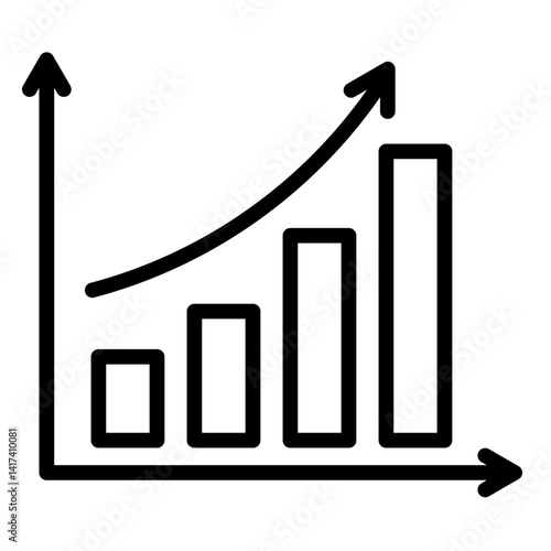 Demand Curve  Icon Element For Design	