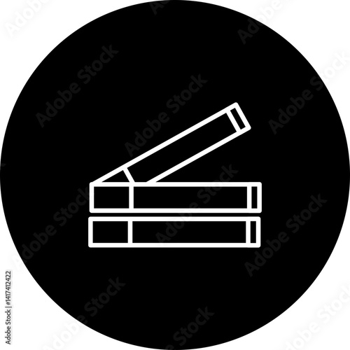 Cigarette Vector Line Black Circle Icon Design