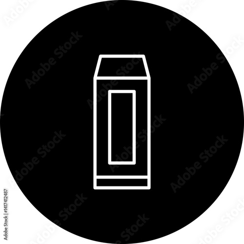 Vape Vector Line Black Circle Icon Design