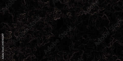 Dark abstract digital texture featuring faint, intricate swirling lines.  Weave fluidly mysterious, earthy, and somewhat cosmic feel, resembling underground tendrils or neural networks.