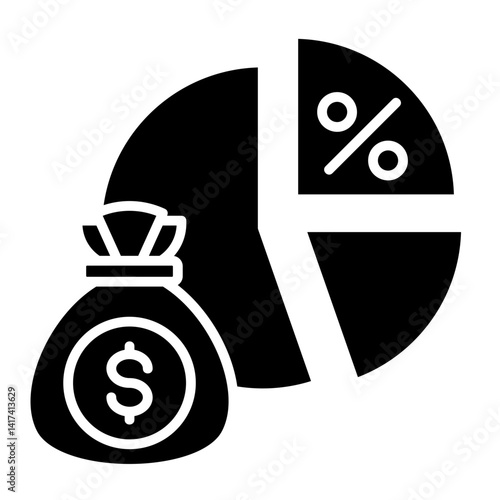 Profit Margin  Icon Element For Design	