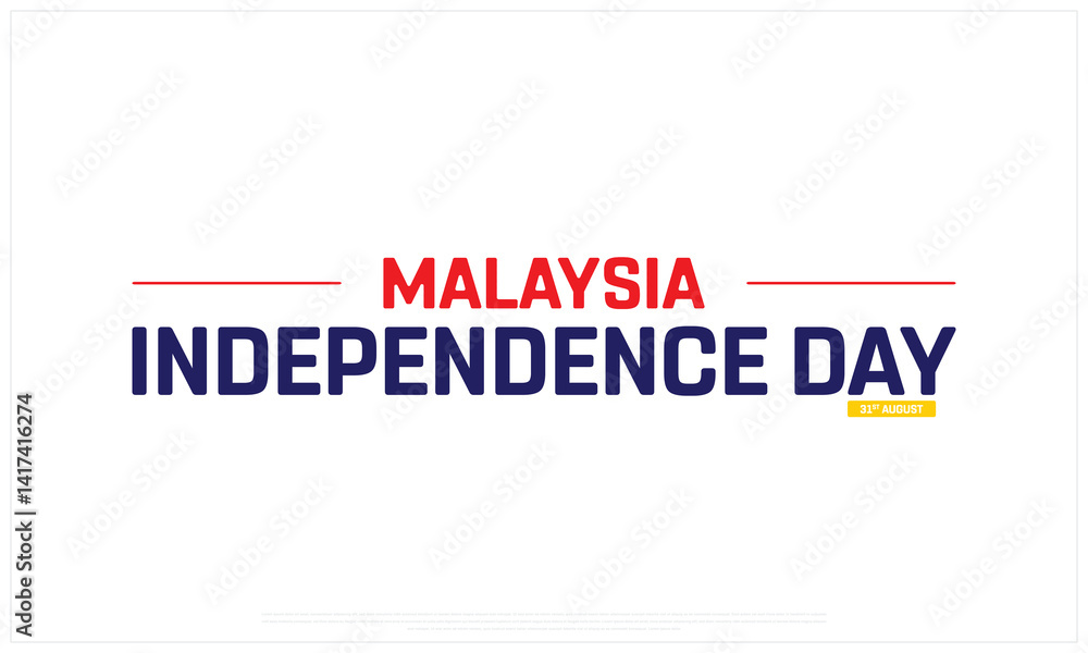 Malaysia Independence Day on a white background, Vector design of Independence Day of Malaysia, Typographic Design of Malaysia National Day, Flag typography of Malaysia Malaysia Independence Day on a white background, Vector design of Independence Day of Malaysia, Typographic Design of Malaysia National Day, Flag typography of Malaysia