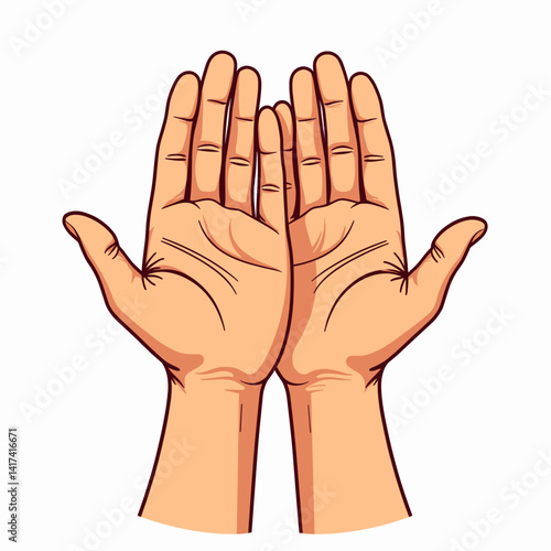 Open hands in a welcoming gesture