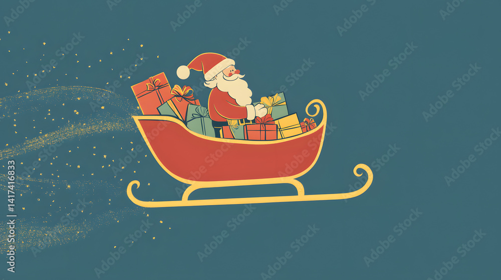 Obraz premium Minimalist Christmas，christmas, decoration, christmas tree,holiday, xmas,winter, decorations, celebration, presents,gift, Santa Claus，ornaments，new year，december，seasonal，gift