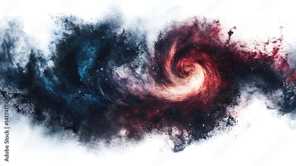 Fototapeta premium Cosmic spiral nebulae swirling in space