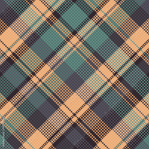 Tartan plaid pattern with dark color.