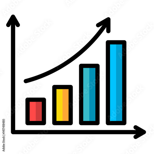 Demand Curve  Icon Element For Design	