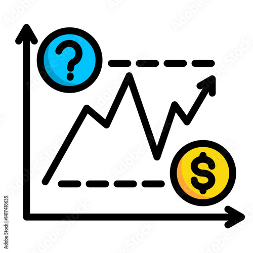 Demand Forecasting  Icon Element For Design	