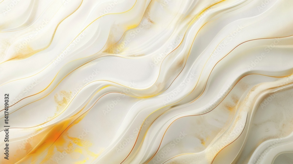Obraz premium Luxurious white and gold abstract background with smooth golden curves for modern elegant design or upscale marketing materials